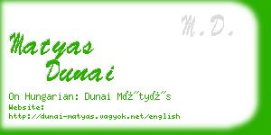 matyas dunai business card